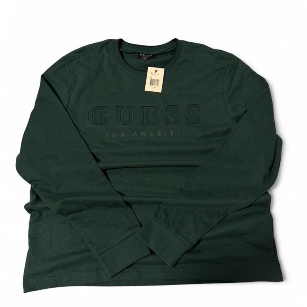 Guess green long sleeve shirt pullover Size Large New with Tag NWT